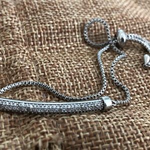 Diamond like Pave Bolo Bracelet